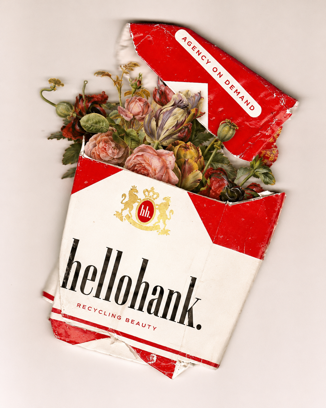 hellohank. cigarette flower pack