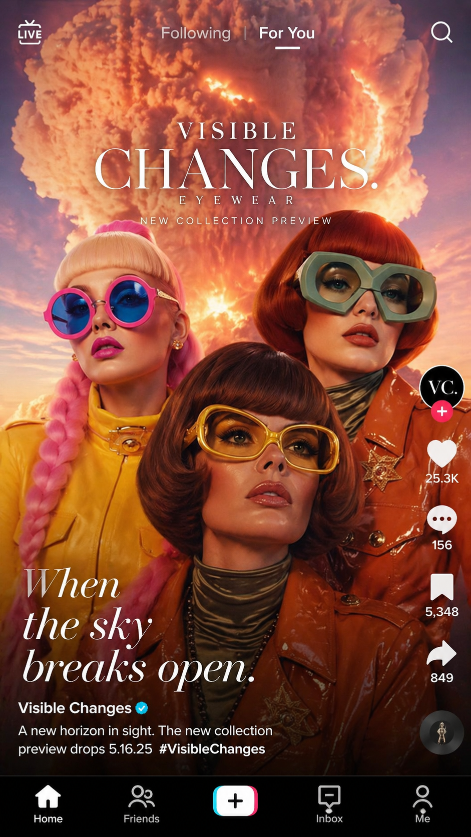 Visible Changes TikTok sky breaks open preview